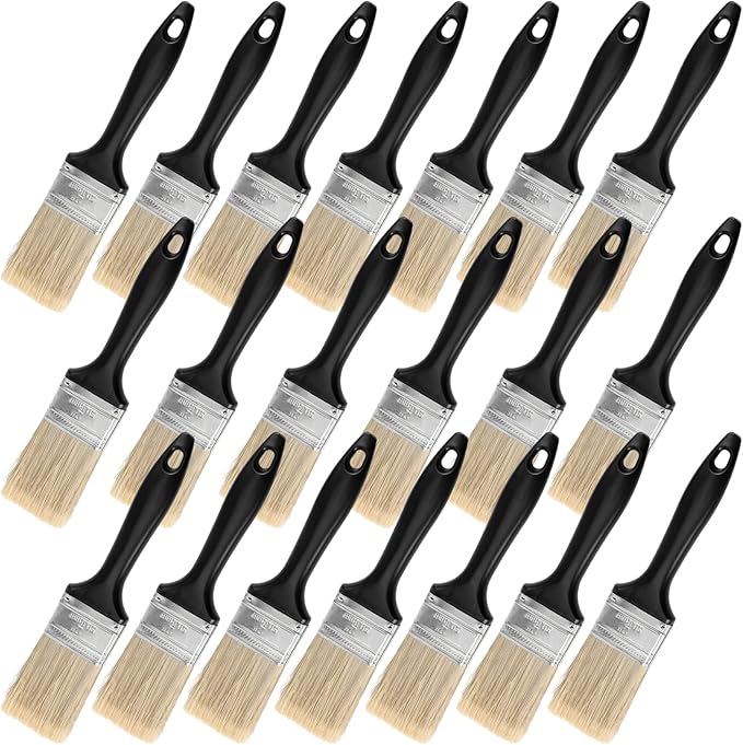 20-Pack 2" Paint Brushes for Wall, Trim, Furniture, Fence & DIY