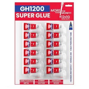 12g Super Glue – All-Purpose Cyanoacrylate with Anti-Clog Cap for Plastic, Metal, DIY Crafts