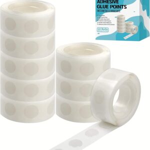 1000pcs Clear Glue Dots, Removable Double-Sided Adhesive for Balloons, Crafts, Wedding Decor