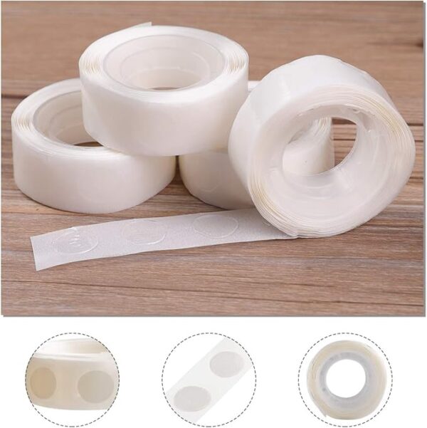 1000pcs Clear Glue Dots, Removable Double-Sided Adhesive for Balloons, Crafts, Wedding Decor - Image 2
