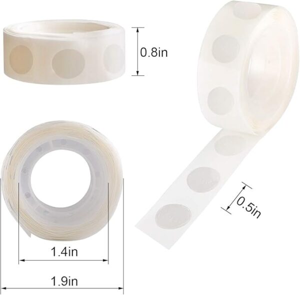 1000pcs Clear Glue Dots, Removable Double-Sided Adhesive for Balloons, Crafts, Wedding Decor - Image 3