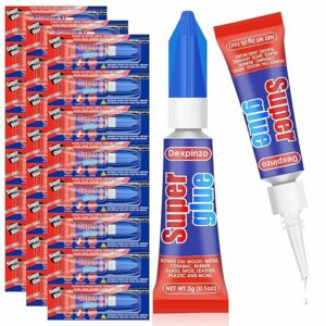 24 pcs super glue, 3g, quick-dry, clear, strong for plastic, wood, metal, glass, fabric, leather, DIY