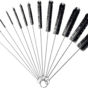 13PCS Straw Cleaner Brush Set, 8.2" Nylon Brushes for Straws, Bottles, Keyboards & Pipes