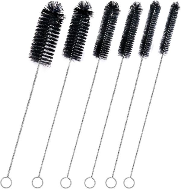 Straw Cleaner Brush Set – 6-Pack 12" Brushes for Bottles, Coffee Makers, Glasses