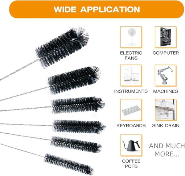 Straw Cleaner Brush Set – 6-Pack 12" Brushes for Bottles, Coffee Makers, Glasses - Image 4