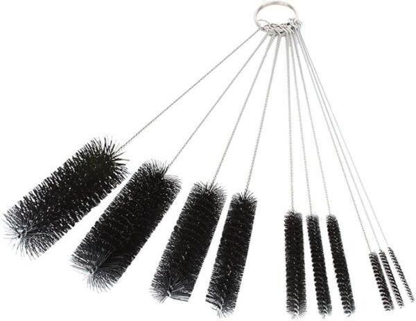 10-Pack Nylon Tube Brushes, 8.2" Pipe Cleaners for Straws, Glasses, Keyboards, Jewelry