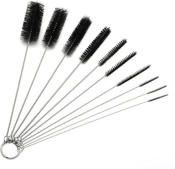 10-Pack Nylon Tube Brushes, 8.2" Pipe Cleaners for Straws, Glasses, Keyboards, Jewelry - Image 2