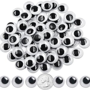 Heaven 100PCS 20mm Black & White Self-Adhesive Googly Eyes for DIY Crafts