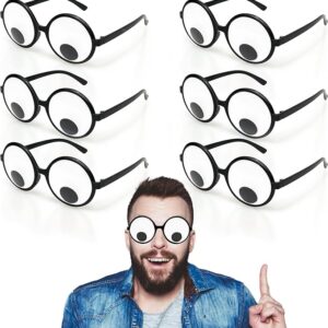 Googly Eyes Glasses, 6PCS Funny Shaking Novelty Costume Accessories for Parties