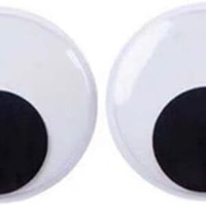 Giant Black 150mm Self-Adhesive Googly Wiggle Eyes for DIY & Party Crafts