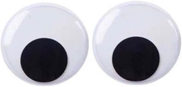Giant Black 150mm Self-Adhesive Googly Wiggle Eyes for DIY & Party Crafts