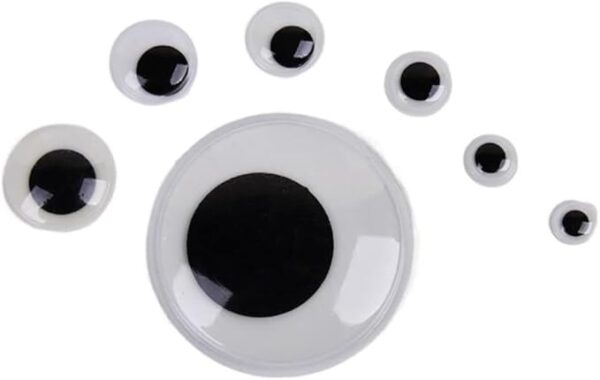 Giant Black 150mm Self-Adhesive Googly Wiggle Eyes for DIY & Party Crafts - Image 2