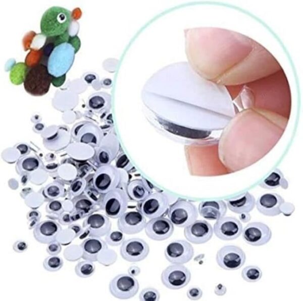 Giant Black 150mm Self-Adhesive Googly Wiggle Eyes for DIY & Party Crafts - Image 3