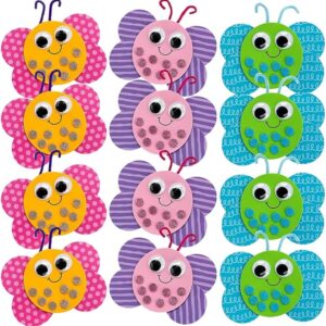 WIGGLE EYE BUTTERFLY MAGNET CK-12 - Craft Kits - 12 Pieces