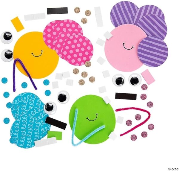 WIGGLE EYE BUTTERFLY MAGNET CK-12 - Craft Kits - 12 Pieces - Image 2