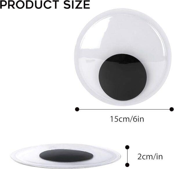 6" Giant Self-Adhesive Googly Eyes, 2PCS for DIY Crafts & Decorations - Image 2