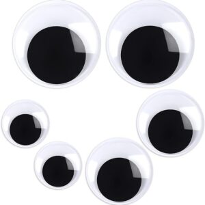 6 Pieces Googly Google Eyes Self Adhesive Googlie Craft Wiggle Eyes (2 Inches 3 Inches 4 Inches)