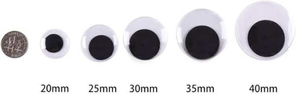 78PCS Self-Adhesive Googly Eyes, 20mm–40mm for DIY Crafts & Scrapbooking - Image 2