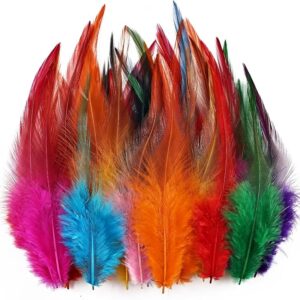 240PCS Colorful 5–7" Rooster Craft Feathers for Weddings, Parties & DIY Projects