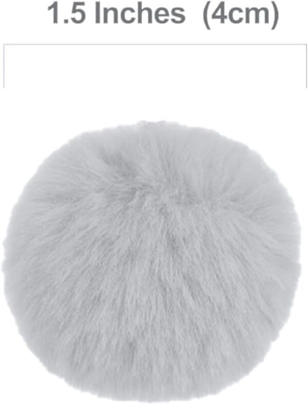 20PCS Grey Pom Pom Balls, 1.5" for Arts, Crafts & Costume Accessories - Image 2