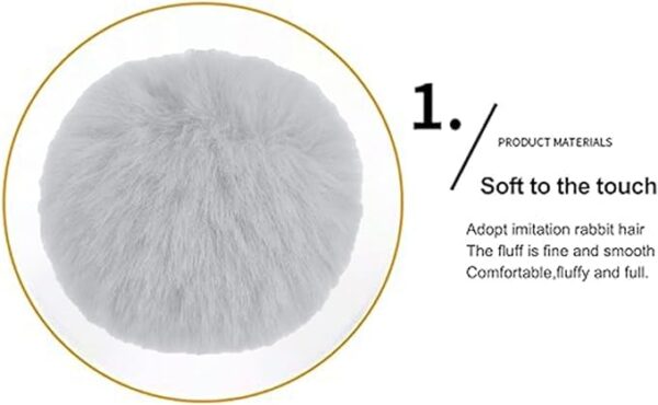20PCS Grey Pom Pom Balls, 1.5" for Arts, Crafts & Costume Accessories - Image 4