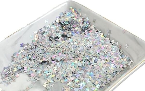 10g Holographic Silver Star Glitter, 3mm Laser Sequins for Crafts, Nails, Body Art & Party Decor - Image 3