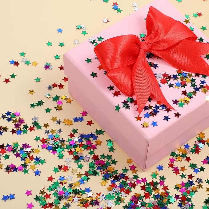 Multicolor 6mm Star Confetti, Metallic Foil Glitter Sequins for Party & DIY Decorations - Image 4