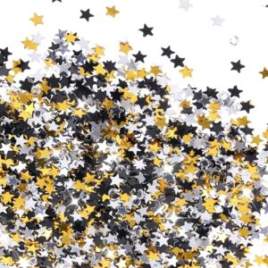 3000PCS Silver Glitter Star Confetti: Holographic Foil Sequins (Crafts/Party)