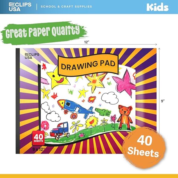 Toddler Drawing Pad: 9x12, 40 Sheets (12-Pack) - Image 3