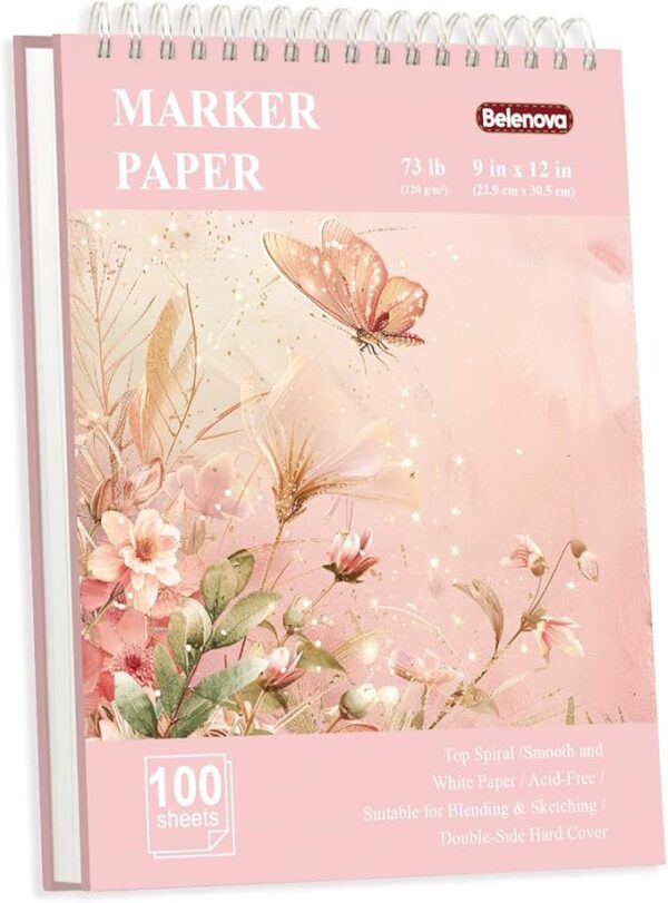 9"x12" Spiral Marker Paper Sketchbook (73 lb, 100 Sheets)