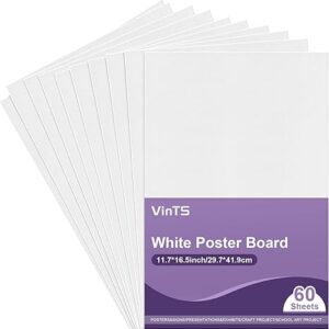 60-Piece White Poster Boards (11.7x16.5”, 230G)