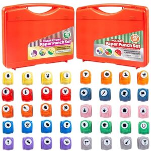 Scrapbook Paper Punchers, 40 Designs – Holiday DIY Confetti for Cards & Decorations