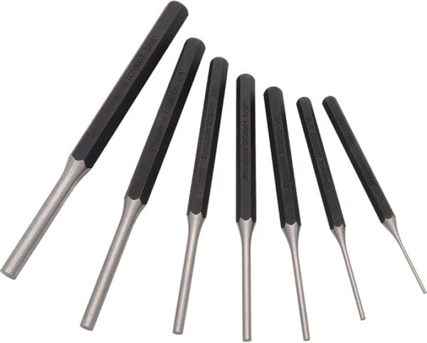 7 Piece Pin Punch Set,1/16" - 5/16"