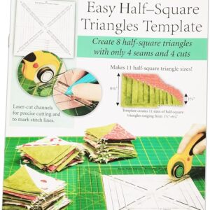 Easy Half-Square Triangles Quilting Rulers and Template