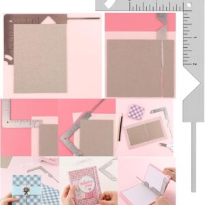 1pc 5-in-1 Book Cover Guide: Stainless Steel for Chipboard & Album Covers