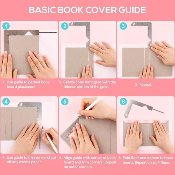 5-in-1 Book Cover Maker – Chipboard Covers, Ruler & Binding Tool - Image 2