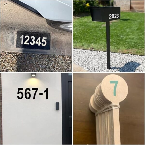 7-Inch Number Stencils – 11 Pack Reusable Templates - Image 3