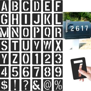 42-Piece Letter & Number Stencil Set – Reusable Templates for Spray Painting