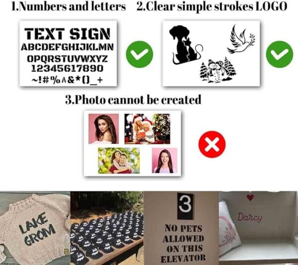 Custom Spray Painting Stencil – 5.8x4.1" Laser-Cut Logo/Text Template - Image 2