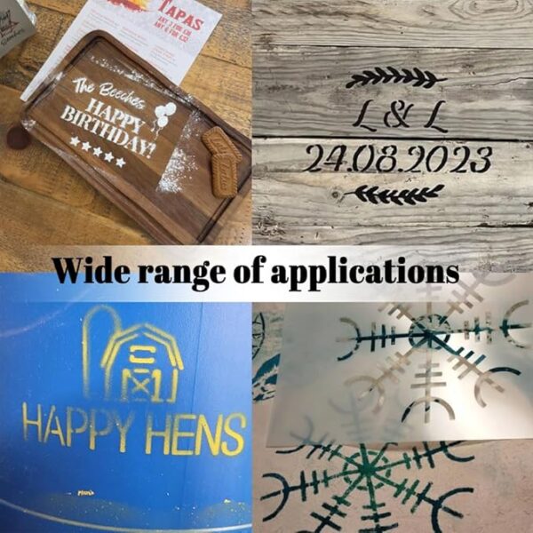 Custom Spray Painting Stencil – 5.8x4.1" Laser-Cut Logo/Text Template - Image 4