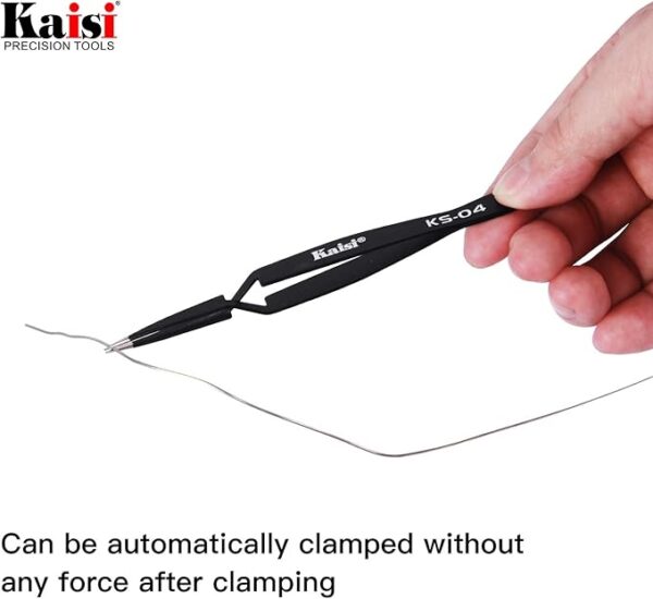 12-Pc Precision ESD Tweezer Set: Anti-Static Stainless Steel (Crafts/Electronics) - Image 4