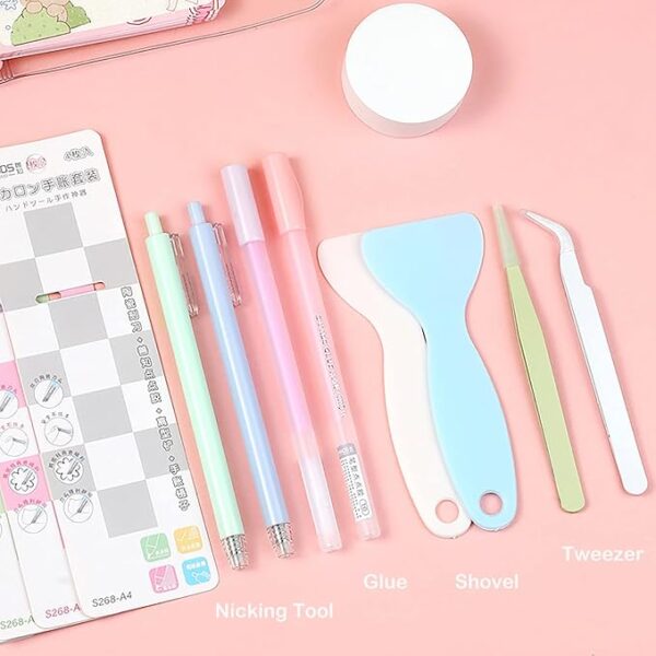 Scrapbooking Tool Set – Glue Tweezer, Shovel, Cutter & Pen for Crafts - Image 2