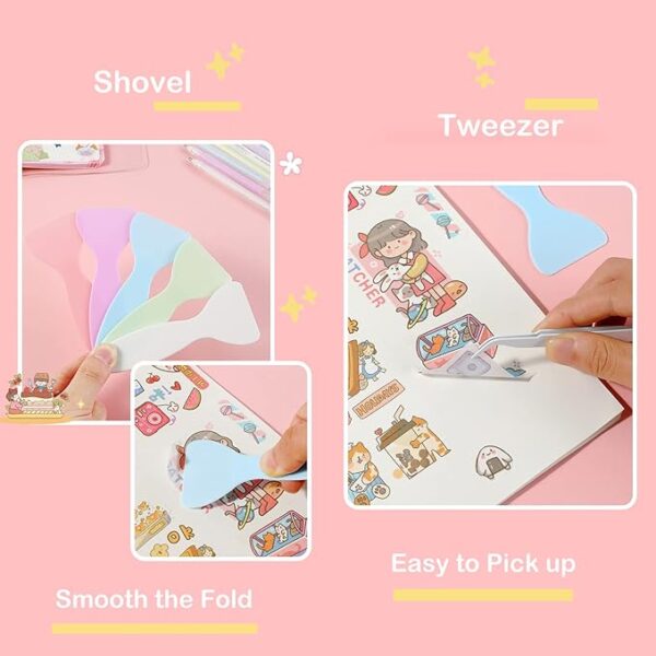 Scrapbooking Tool Set – Glue Tweezer, Shovel, Cutter & Pen for Crafts - Image 3