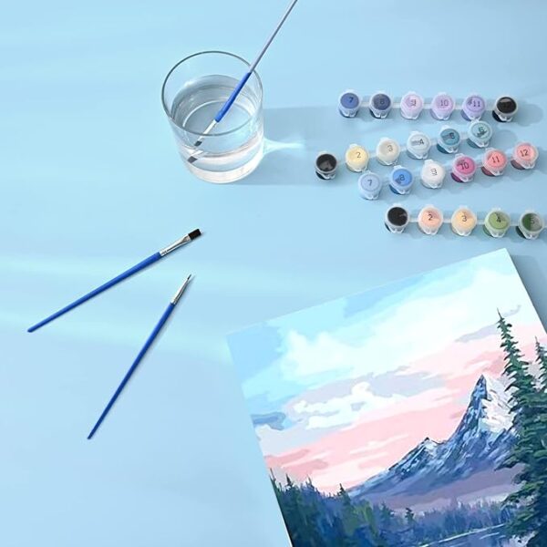 Paint by Numbers Kit – DIY Mountain & Lake Canvas for Adults & Kids - Image 3