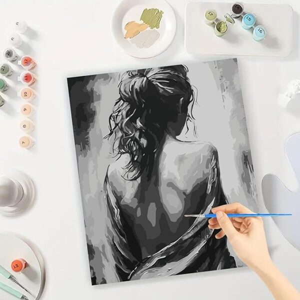 Easy People Paint by Numbers Kit – 16x20in DIY Acrylic Canvas for Beginners - Image 3