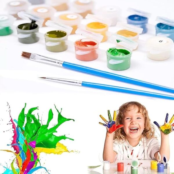 Cross Flower Paint by Numbers Kit – 12x16in DIY Canvas for Adults Beginners - Image 4
