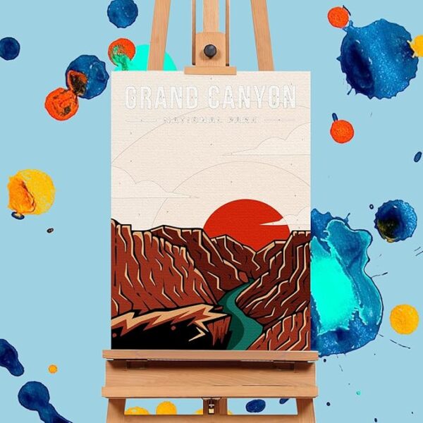 6-Pack National Park Paint by Numbers – 10x14in DIY Acrylic Kit - Image 4
