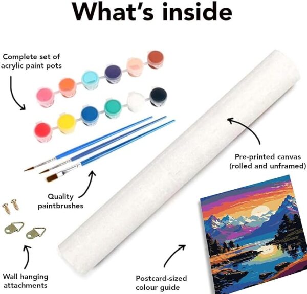 6-Pack Landscape Forest Moon Paint by Number Kit (10x14in Acrylic DIY) - Image 3