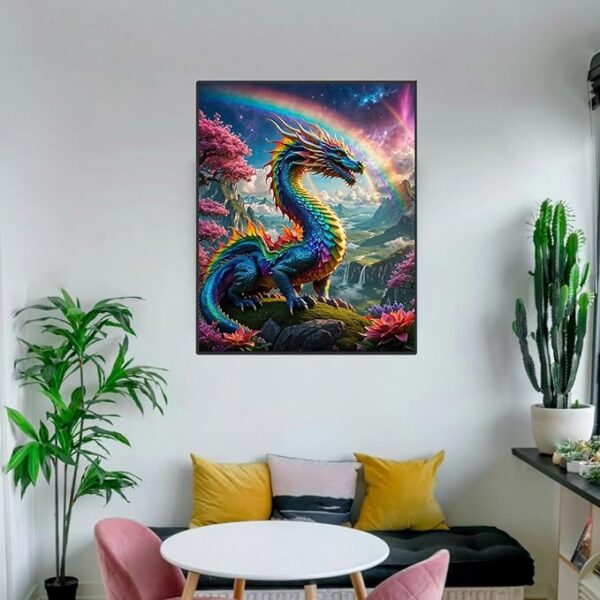 Dragon Paint by Numbers Kit – 16x20" Acrylic Canvas for Adults & Beginners - Image 3