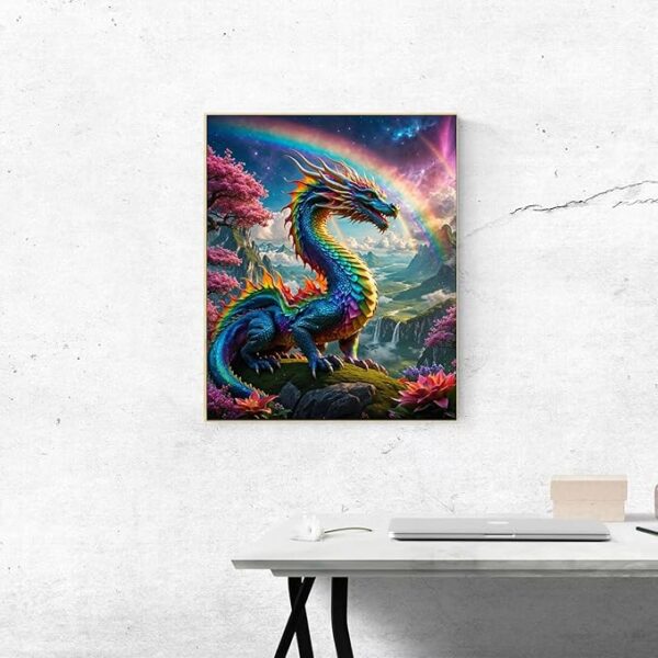 Dragon Paint by Numbers Kit – 16x20" Acrylic Canvas for Adults & Beginners - Image 4